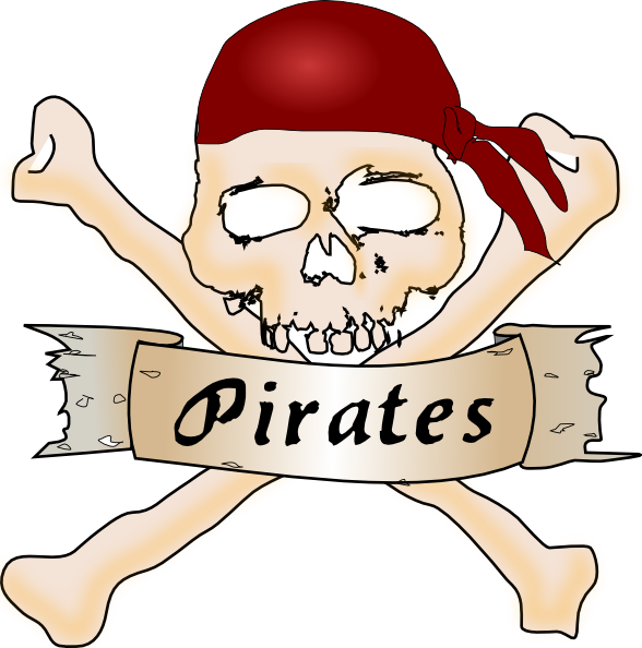 Pirate Skull Clip Art At Clke - Clip Art Pirate