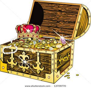 ... opened treasure chest wit
