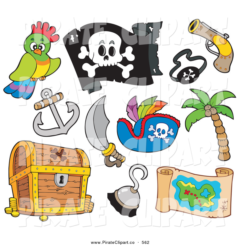 Pirate with Pirate Map. Pirat
