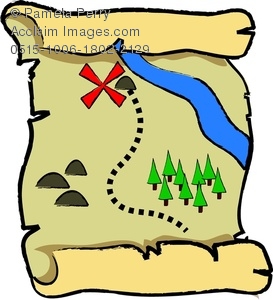 Free Simple Treasure Map Clip