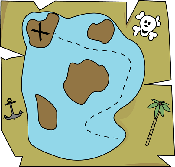 Pirate Treasure Map. Pirate T - Pirate Map Clip Art
