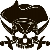 Skull Swords Crossed Pirates 