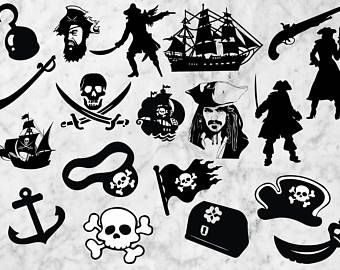 Pirates Svg Silhouette, Pirates Cut files, Clip art, t shir design, Pirate