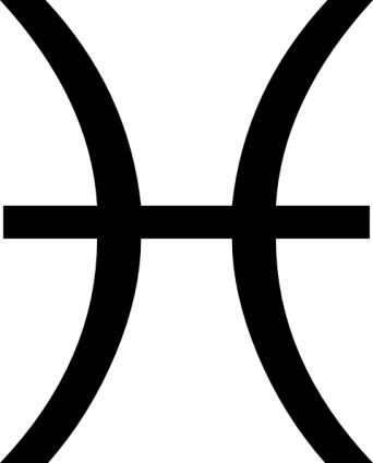 Pisces zodiac sign with styli