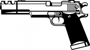 Pistol gun clip art Free vect - Gun Clipart