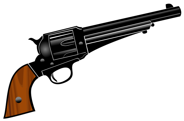 Pistol Vector Clipart - Clipart Guns