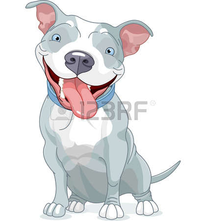pit bull: Illustration of Cute Pit Bull Dog Illustration