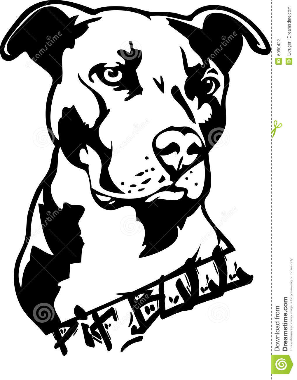pitbull face clip art