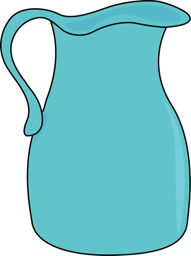 Pitcher Clip Art Image - large blue beverage pitcher.