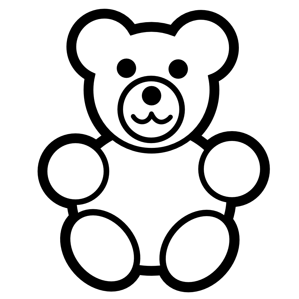 ... Pitr Teddy Bear Icon Blac - Svg Clip Art