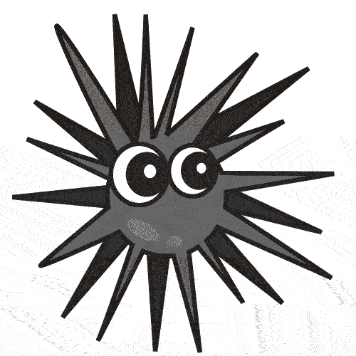 sea urchin: Cartoon Illustrat