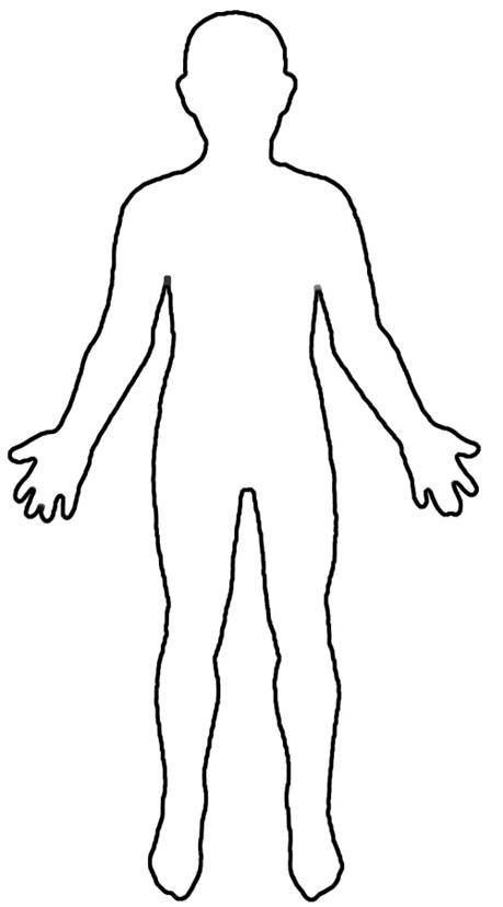 Pix For Child Body Outline Cl - Body Clip Art
