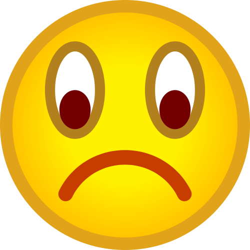 Sad face frowny face clipart 