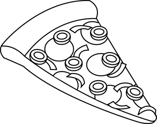 Pizza Clip Art - Pizza Clipart Black And White