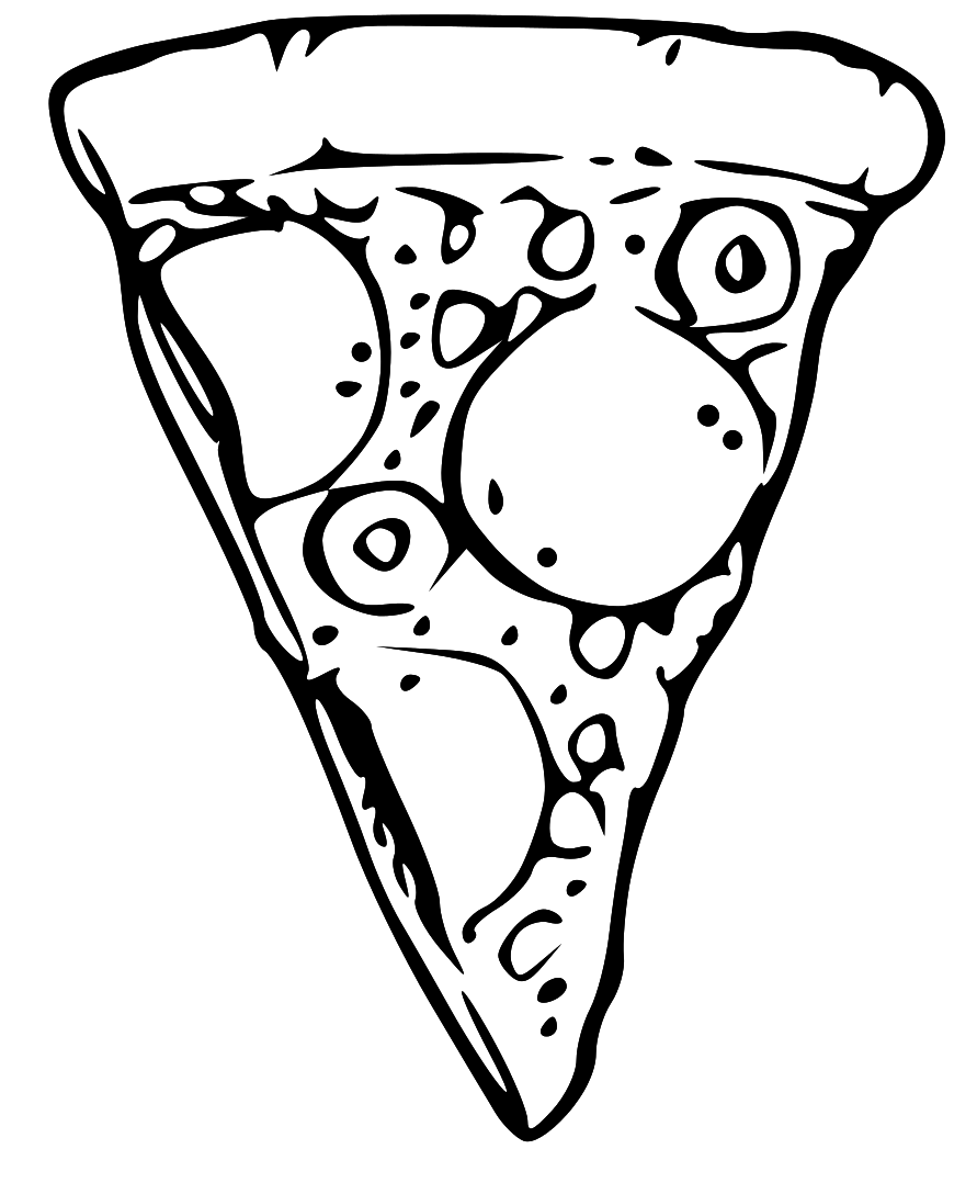 Pizza Clipart Black And White #6400. Lds Clipart Food Clip Art