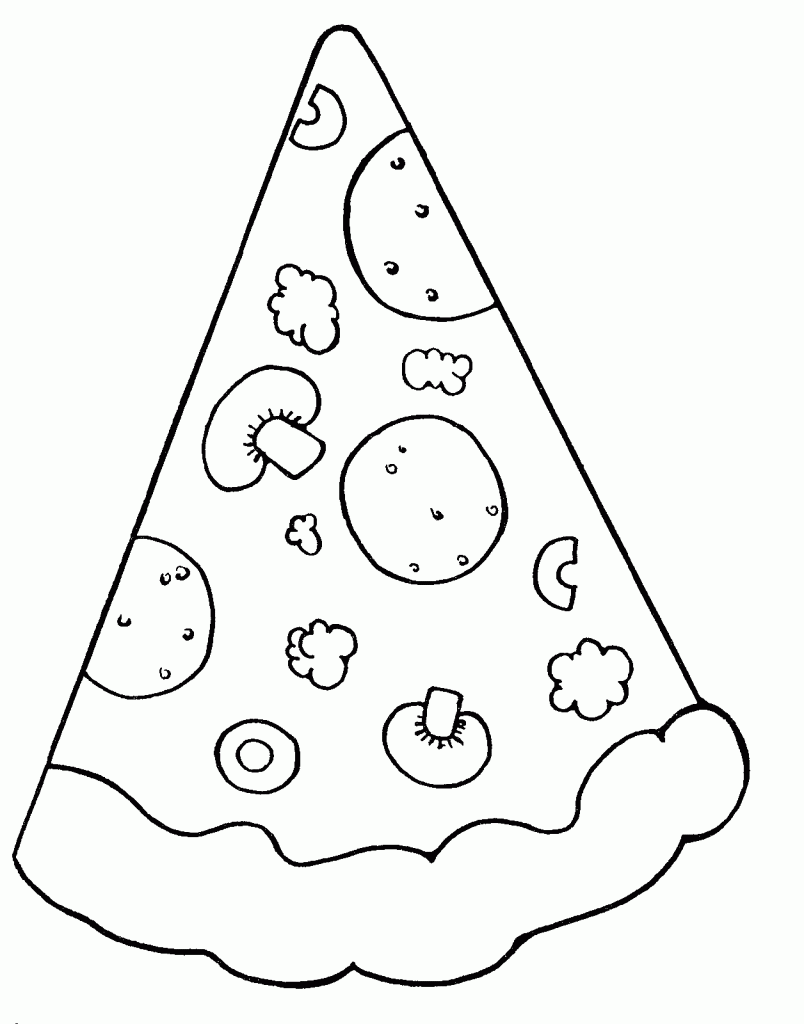 Pizza Food Clipart Black And  - Pizza Clipart Black And White