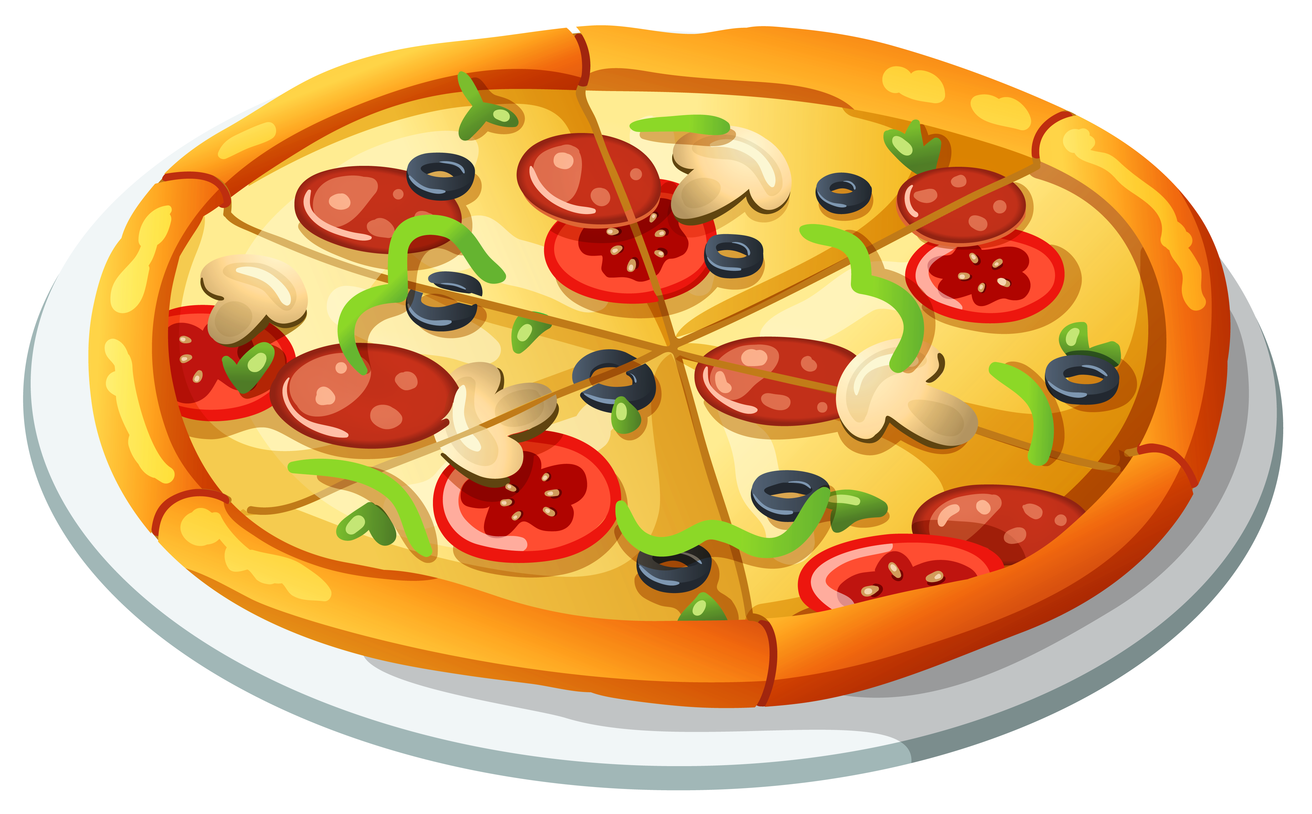 Pepperoni Pizza Free Clipart 