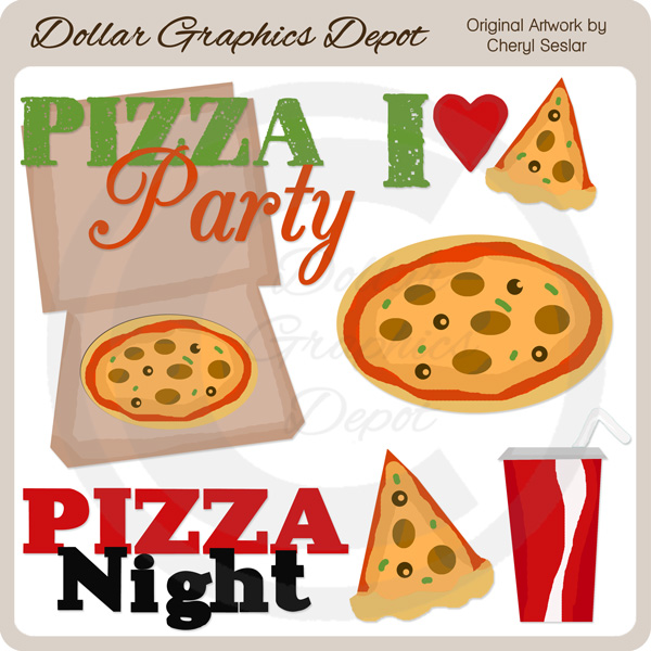 Pizza Party - Clip Art - Pizza Party Clip Art