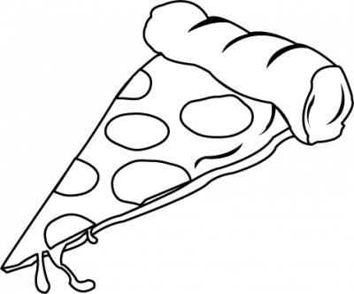 pizza clipart black and white