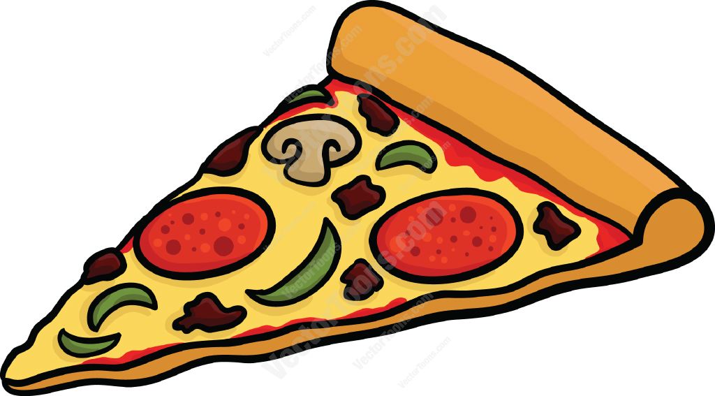 Salami Pizza Slice Clipart