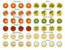 Printable Pizza Toppings Clip