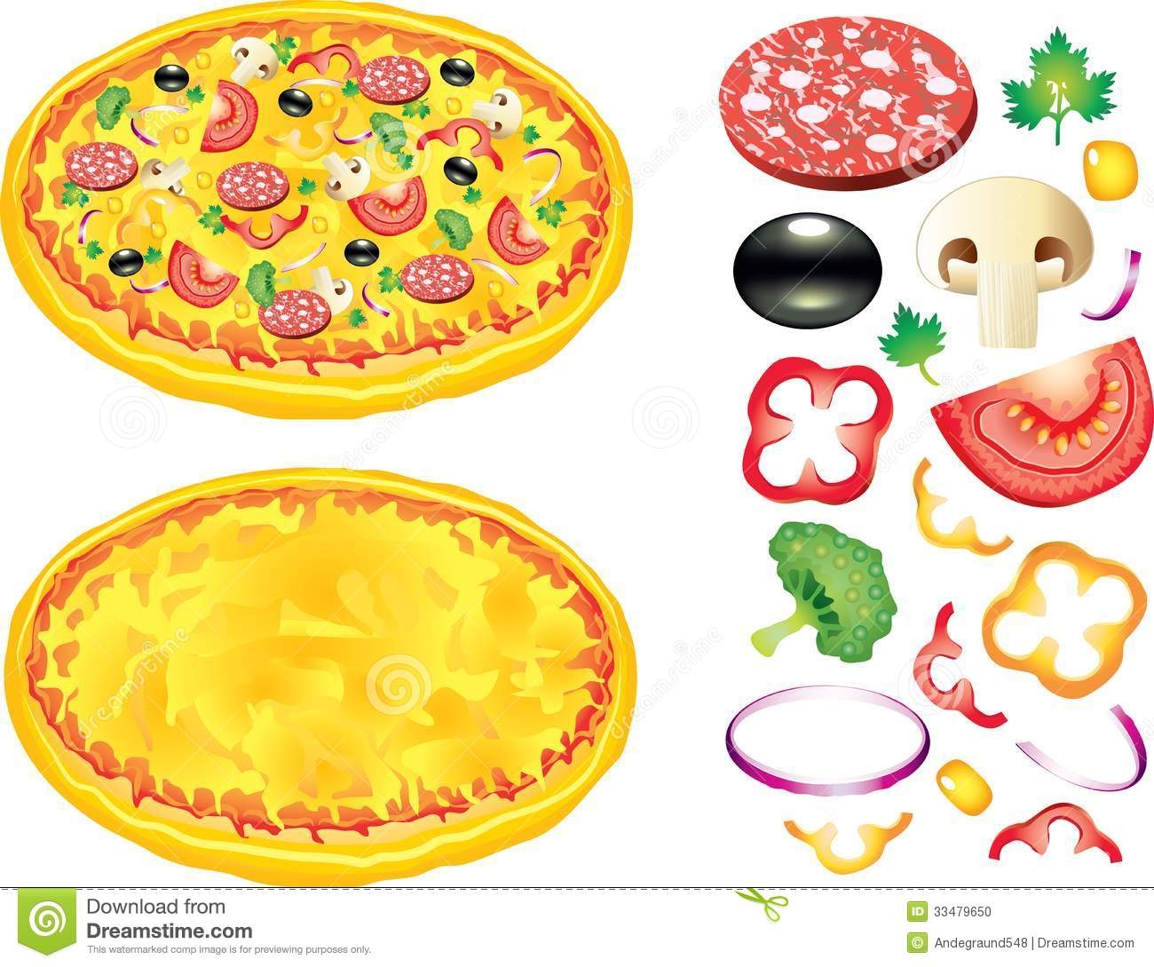 Pizza Toppings Clip Art Free .