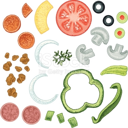 Pizza Toppings Clip Art Image
