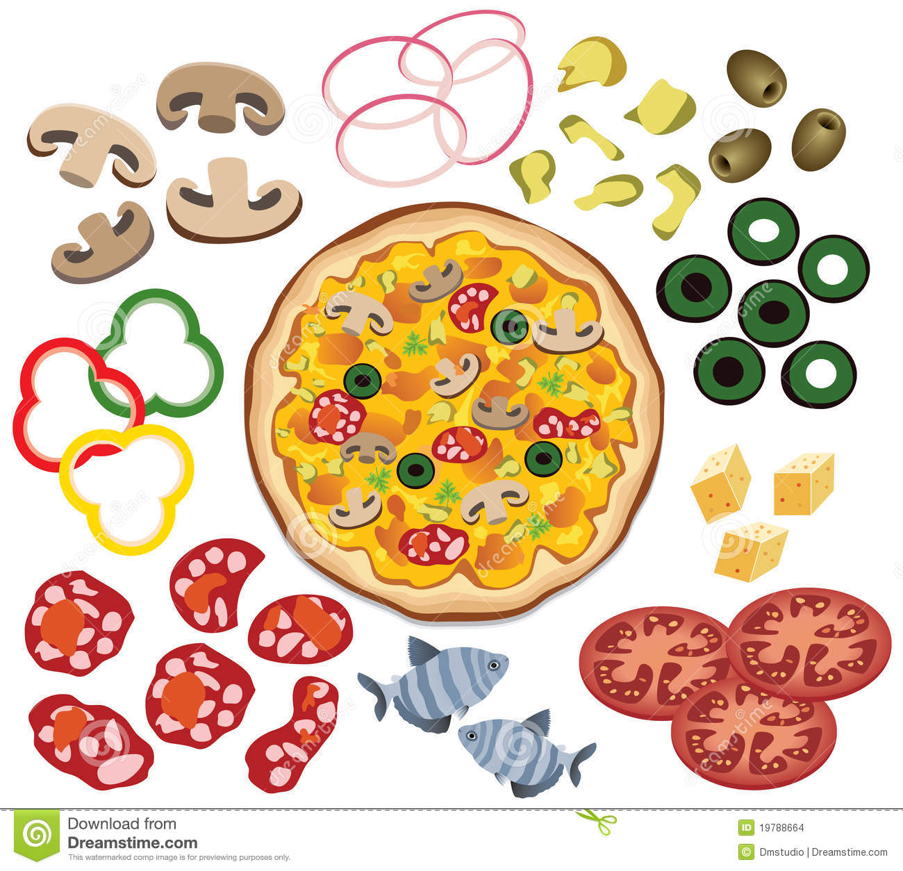 Pizza Toppings Clipart 72831 Zwallpix