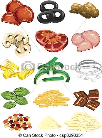Printable Pizza Toppings Clip