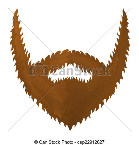 Plain Brown Beard Clip Art. One Big Brown Beard - .