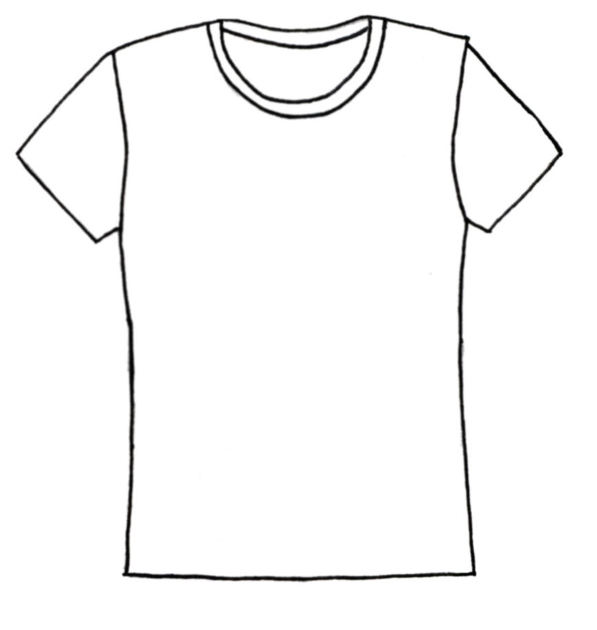 White Blank Tee Shirt Clip Ar