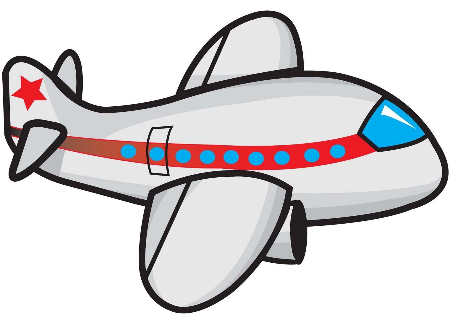 Cartoon Plane Clipart #1