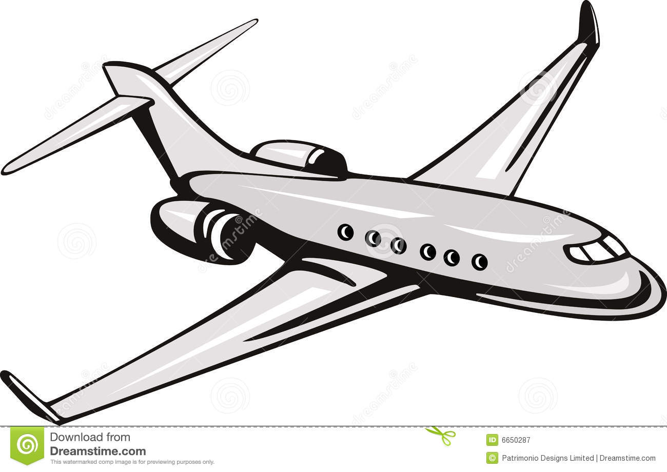 Commercial Plane Clipart #1