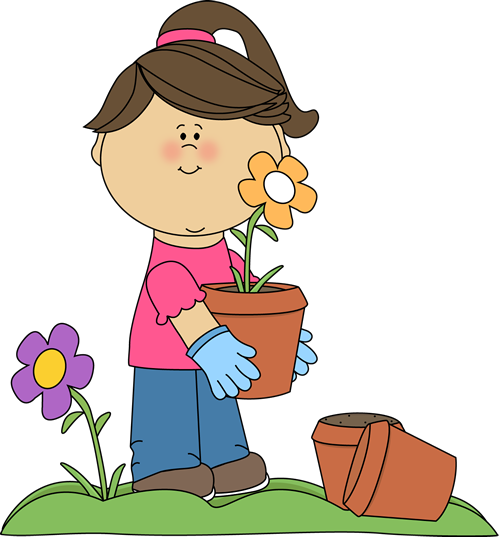 Planting Flowers Clip Art - Planting Clipart