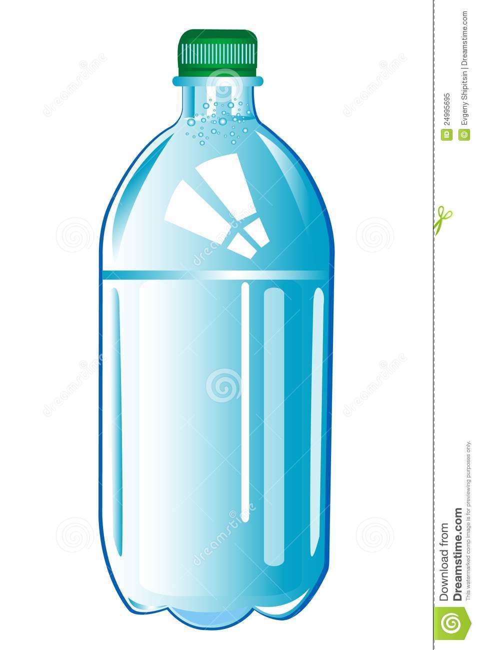 Plastic Bottle With Water . - Plastic Bottle Clip Art