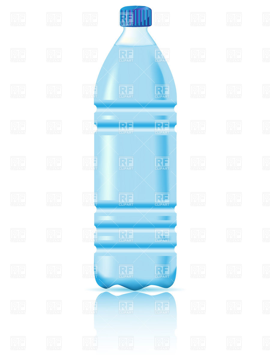 Mineral water in a plastic bottle Royalty Free Vector Clip Art