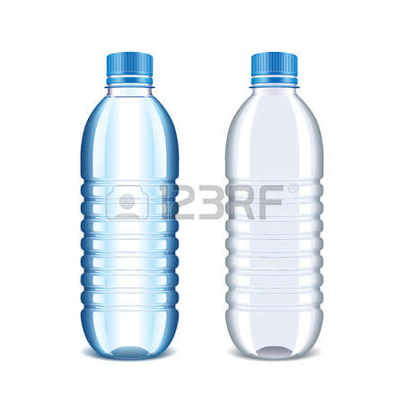 Plastic bottle for water isolated on white