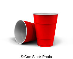 ... Plastic Cups - A render of generic plastic cups on white.