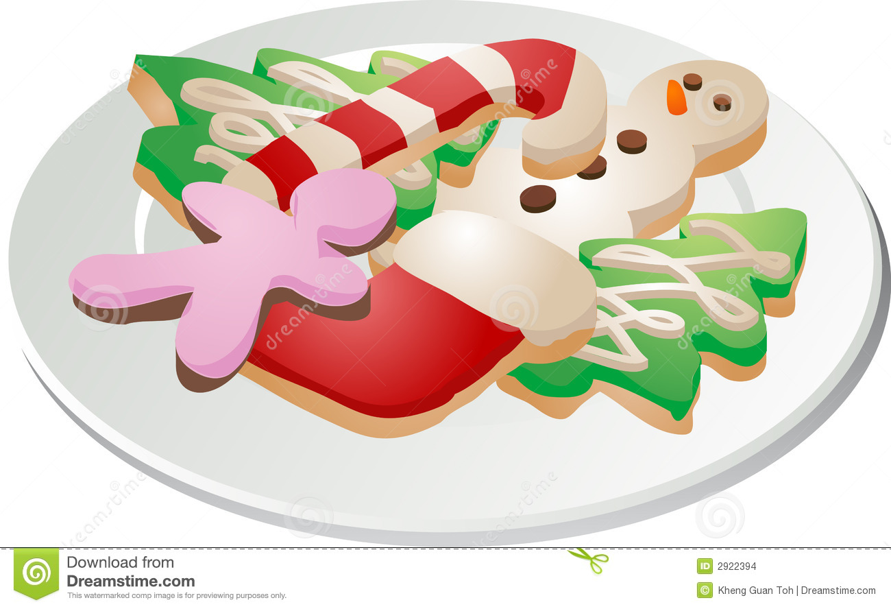 Plate Of Christmas Cookie Cli - Christmas Cookie Clipart