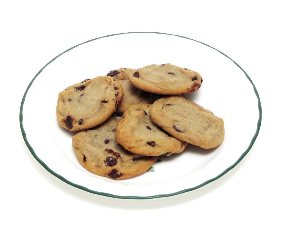 Plate Of Cookies Clip Art Chocolate Chip Cookies On A