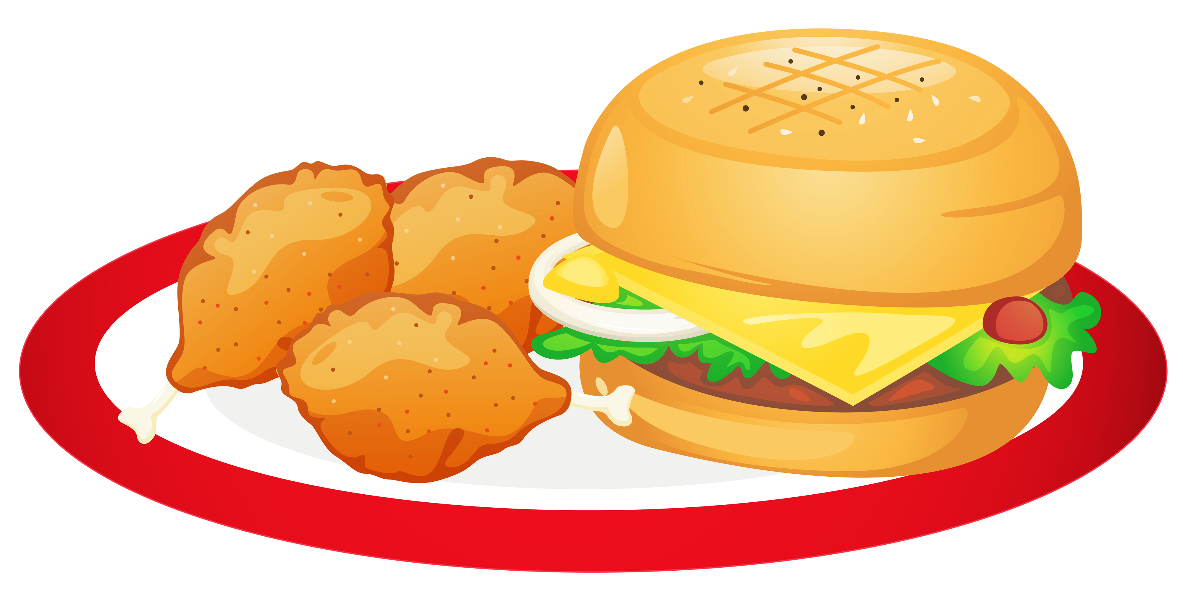 plate of food clipart