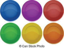 . ClipartLook.com Six colorful round plates - Illustration of the six colorful.