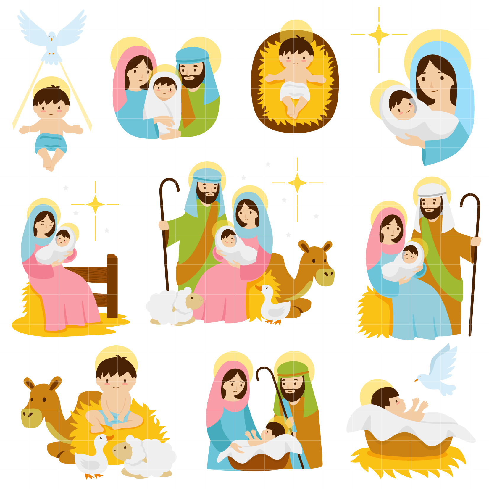 Play Nativity Scene Clip Art - Clipart Nativity Scene