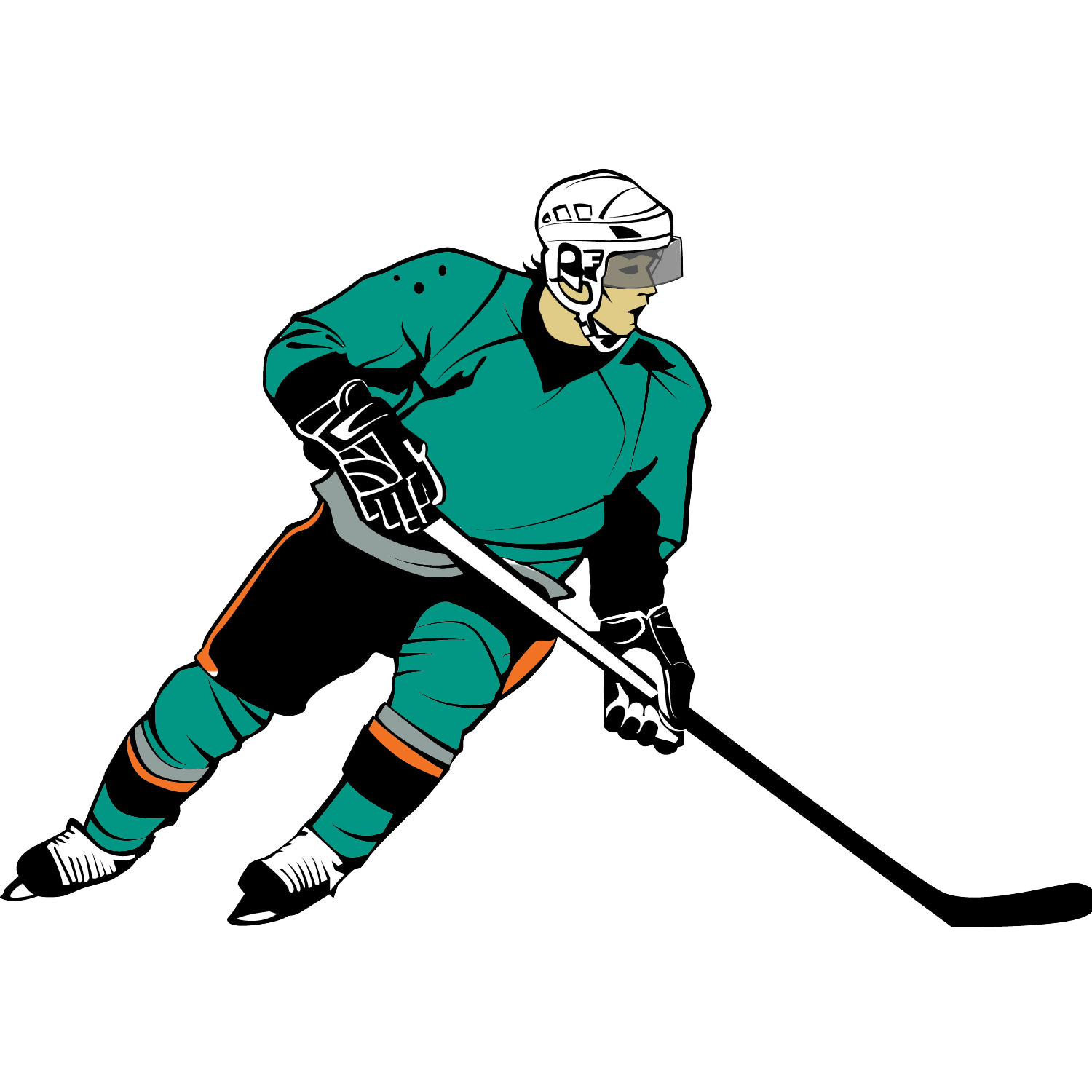 Player Clip Art; Hockey . - Hockey Player Clipart