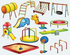 We Take Turns On On The Playground Clipart