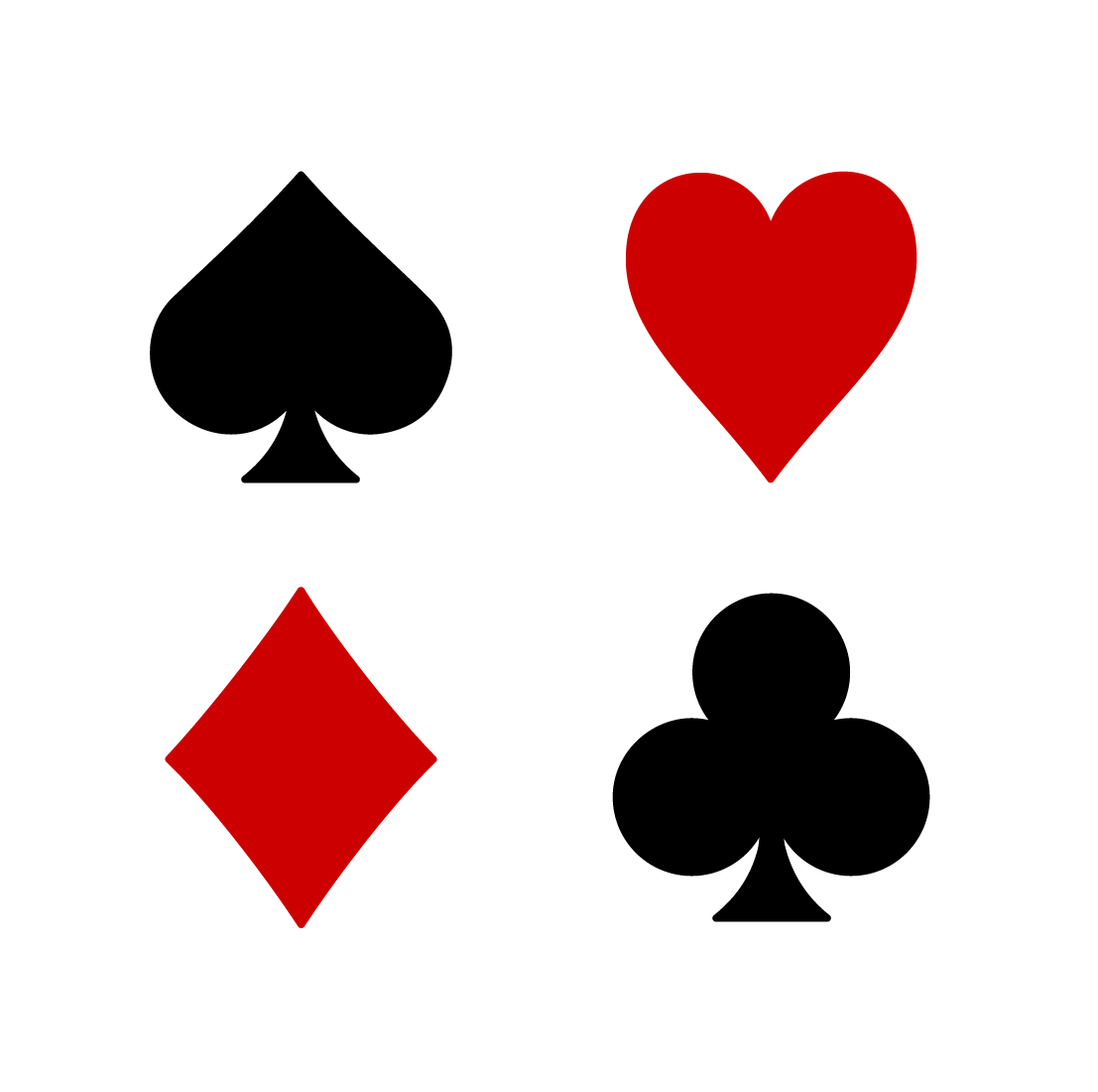 Playing Card Suits Clipart #1