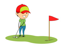 Playing Golf Clipart