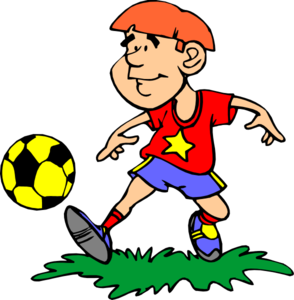 Girl Playing Soccer Kicks Bal