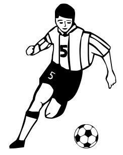 Playing Soccer Clip Art . - Football Players Clipart