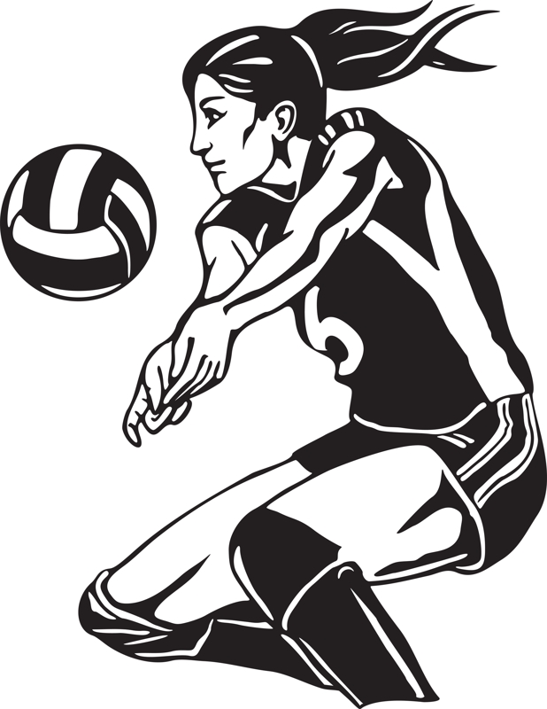 Yellow volleyball clipart